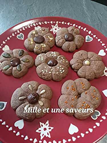 Biscuits fondants au chocolat réalisés au pistolet