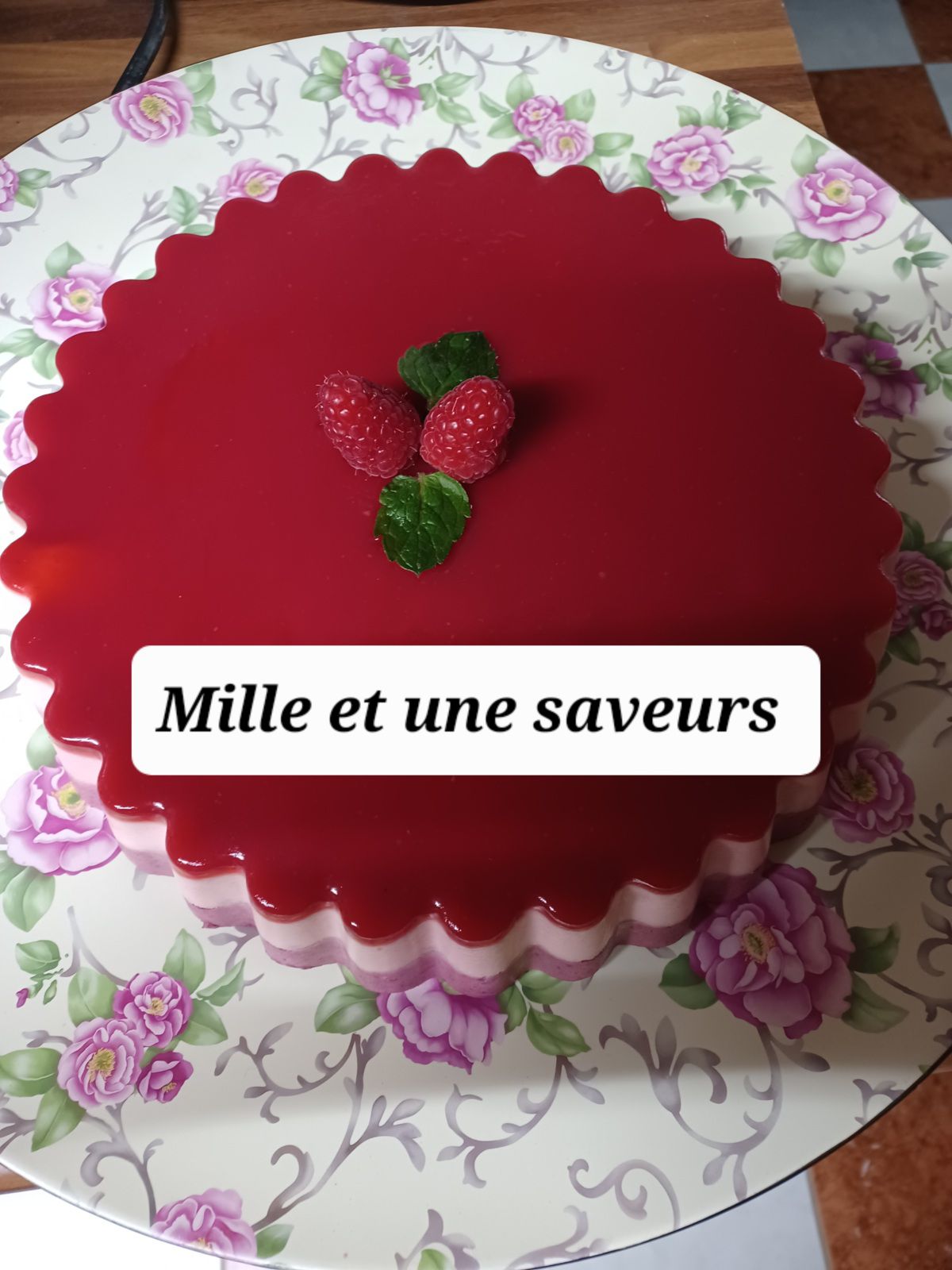 Entremet framboises, mûres