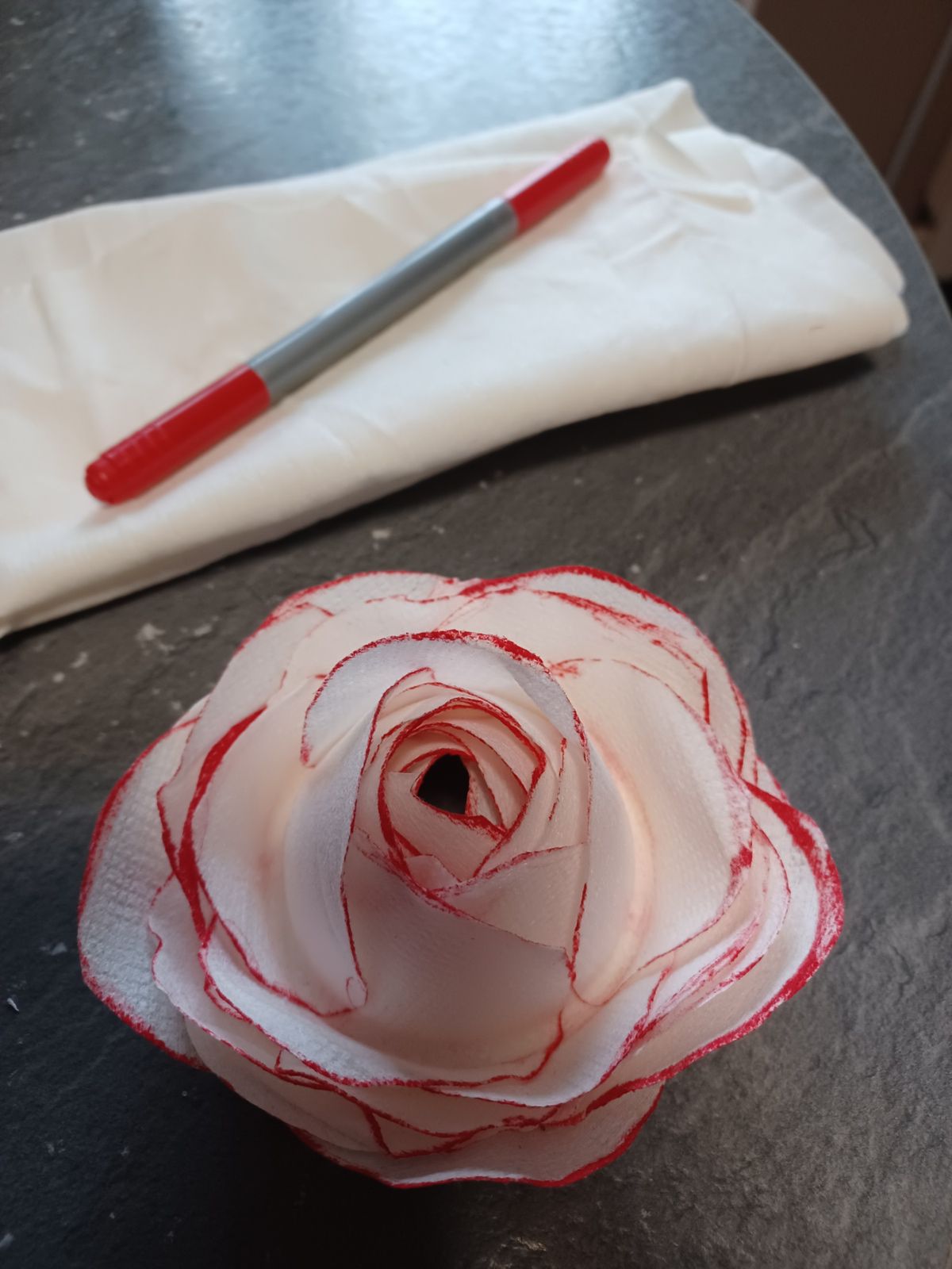 Rose en papier