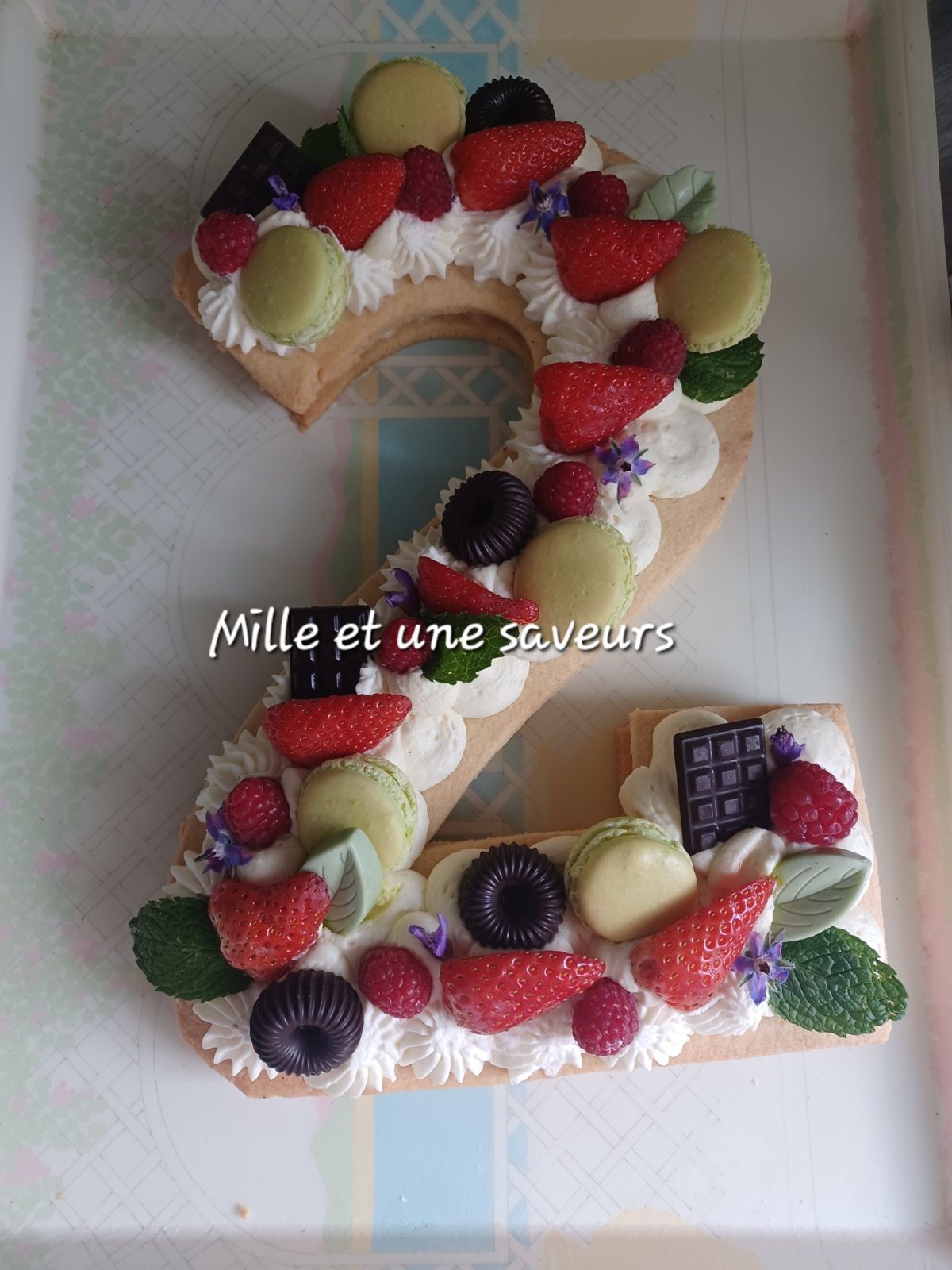 Number cake vanillé