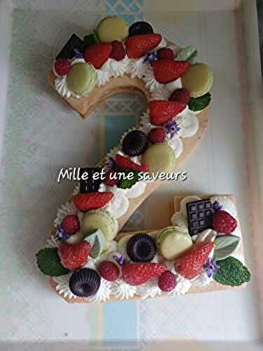 Number cake vanillé