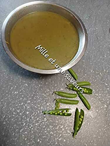 Velouté aux cosses de petits pois 
