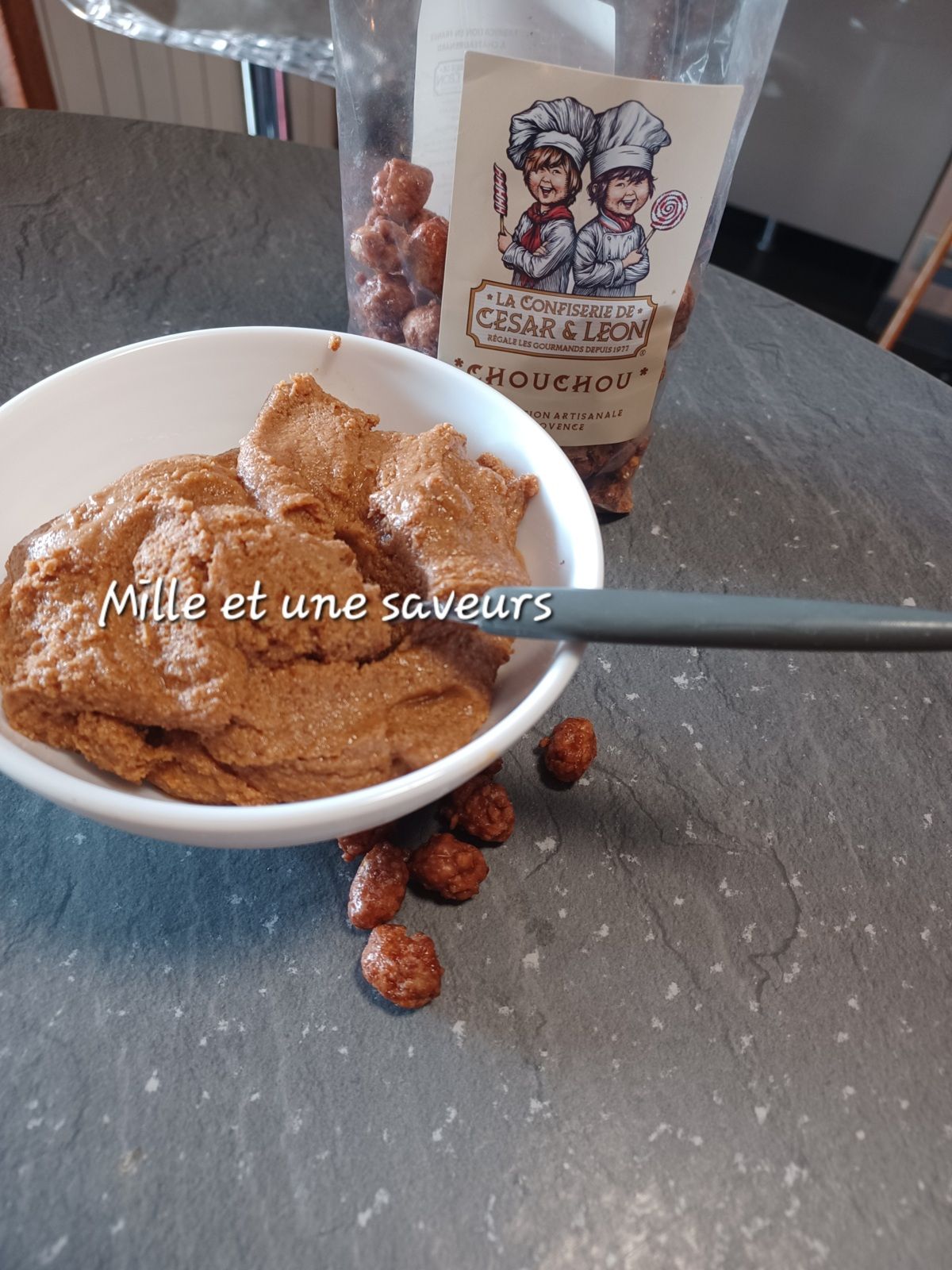 Pate pralinée avec chouchou fait au thermomix