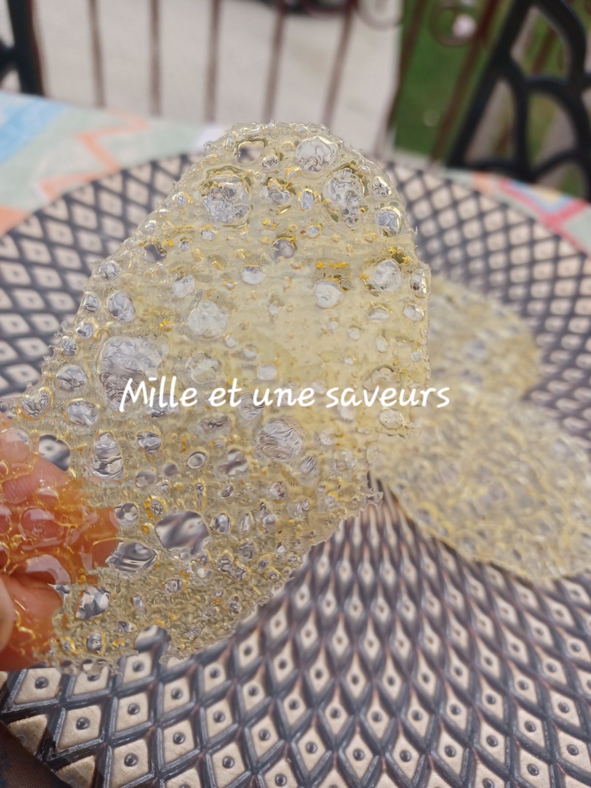 Décoration en sucre bullé 