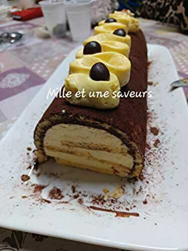 Bûche Tiramisu avec pâte à bombe