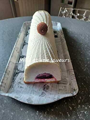 Bûche litchis et son insert cassis