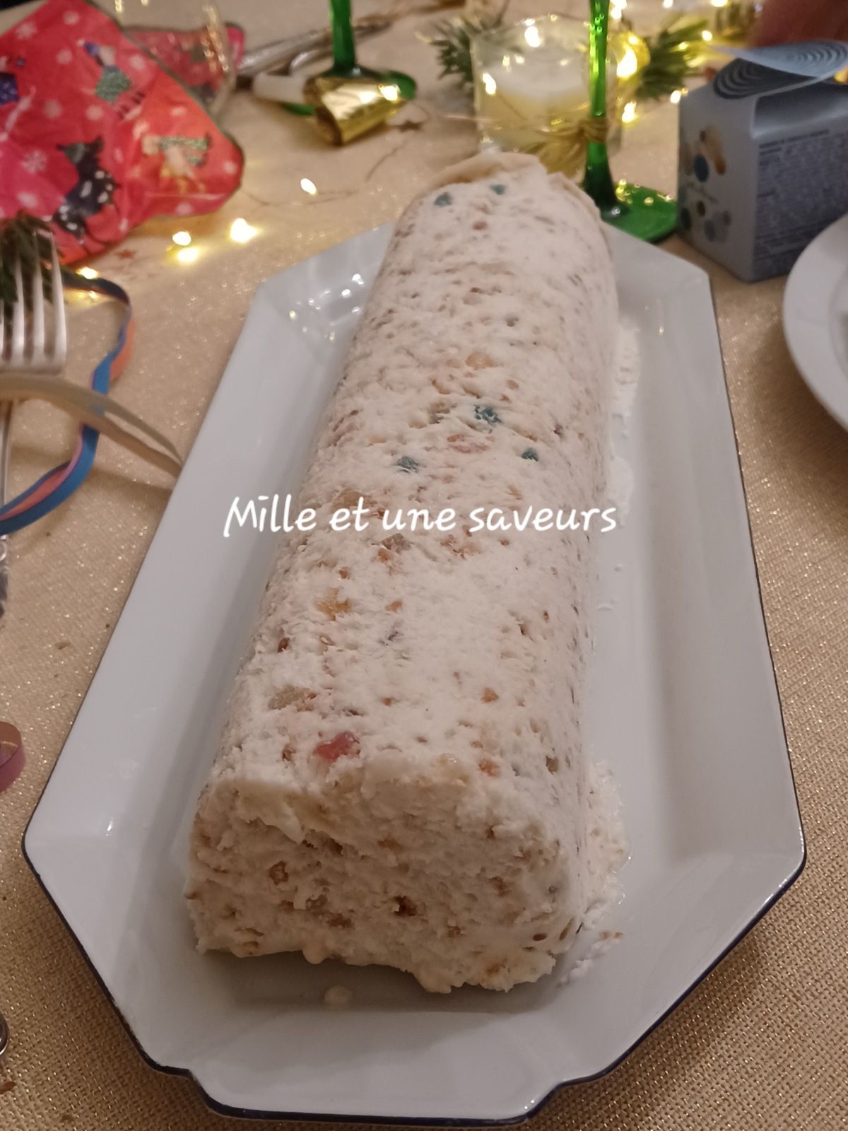 Bûche nougat glacé