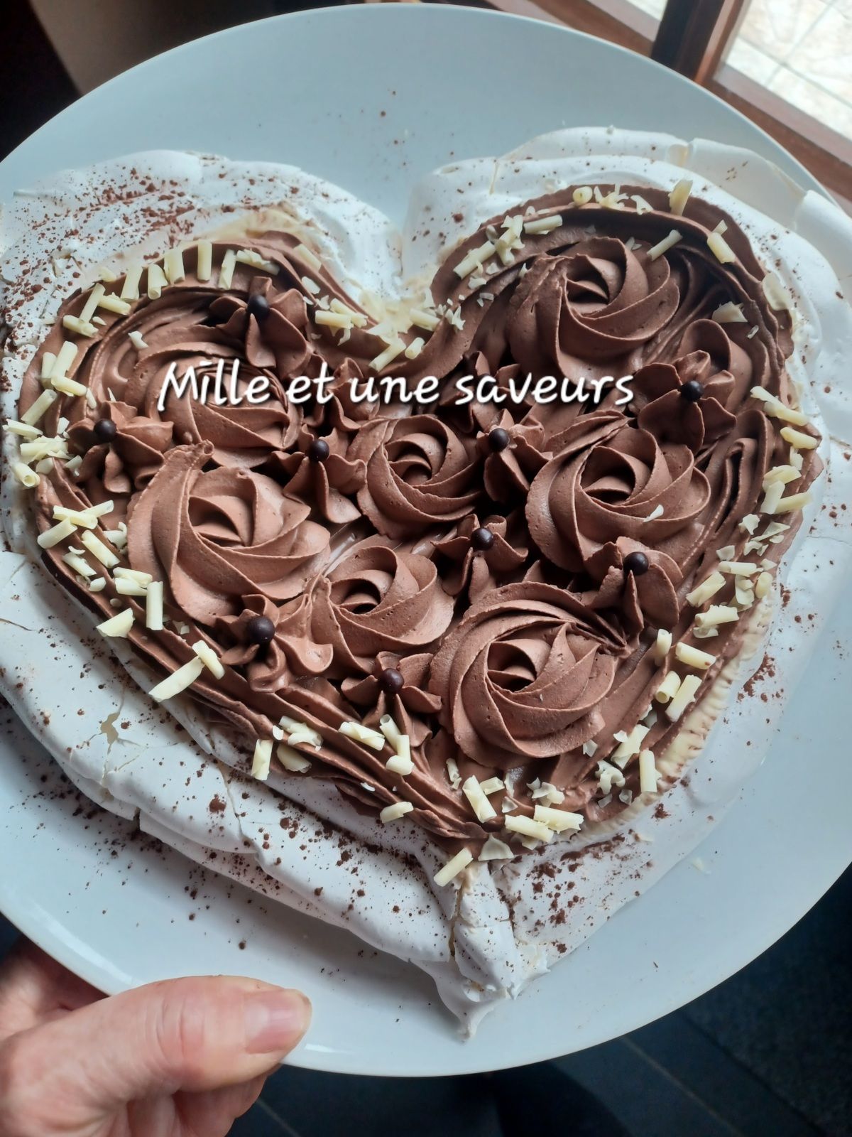 Pavlova ganache montée chocolat noir