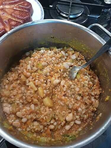 Minestrone avec orge mondée et petit épeautre