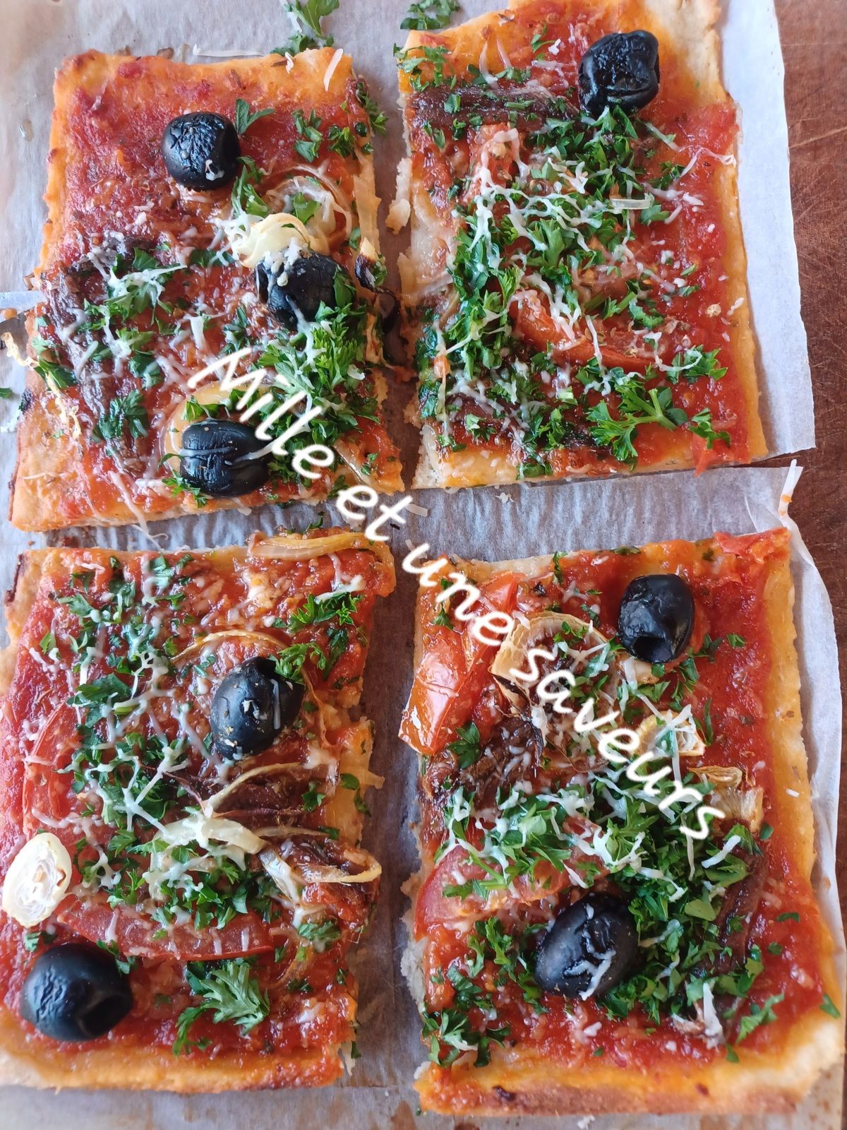Pizza carrée 