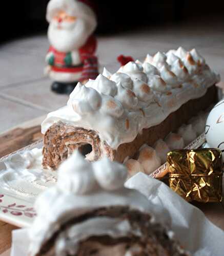 Bûche de Noël Végan au Citron Meringuée