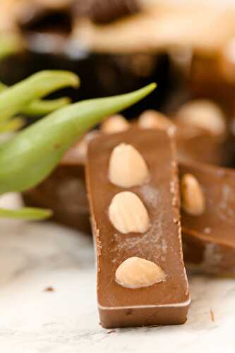 Barres Végan au Chocolat et aux Amandes avec 3 ingrédients