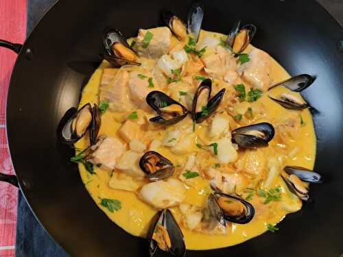 Blanquette de poissons aux moules