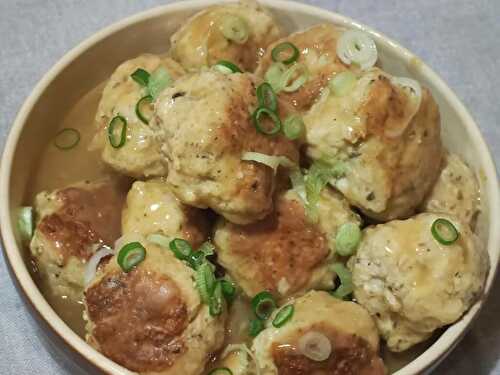 Boulettes de poulet aux champignons