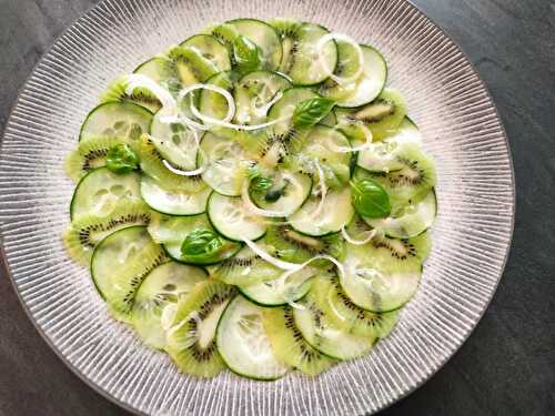 Carpaccio concombre kiwi d'Alain Passard