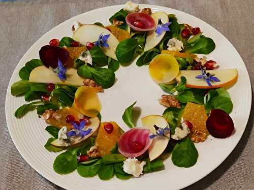 Couronne de salade aux fruits d'hiver