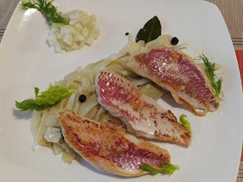 Filets de rougets et son fenouil au vin blanc