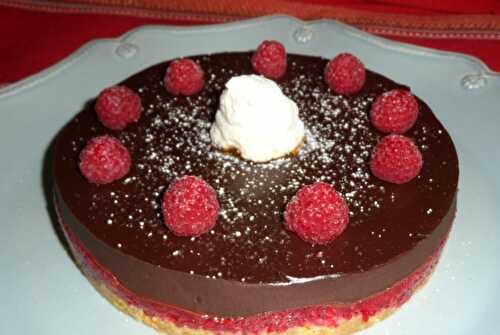 Gâteau au chocolat et aux framboises