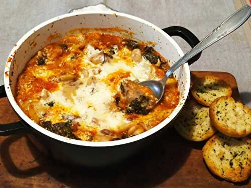 Gratinée de pois du Cap en tomate