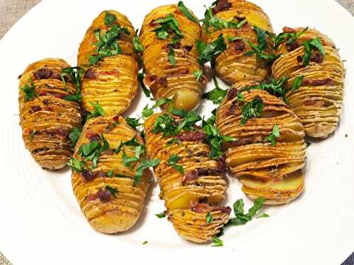 Pommes de terre hasselback aux lardons - MimineCuisine