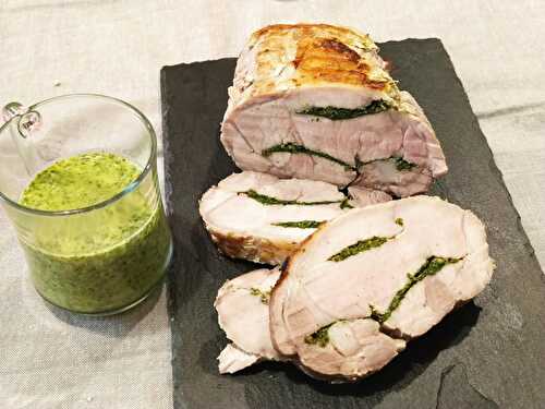 Rôti de porc, sauce verte - MimineCuisine - Votre dose de gourmandise