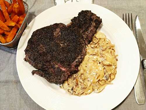 Steak au poivre fumé