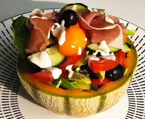 Coque de melon en salade