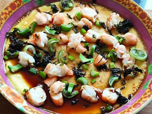 Flan japonais aux crevettes