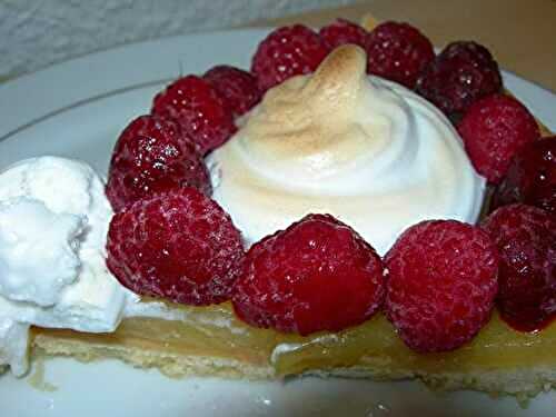 Tarte au citron et aux framboises