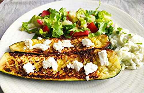 Courgettes feta et tzatziki