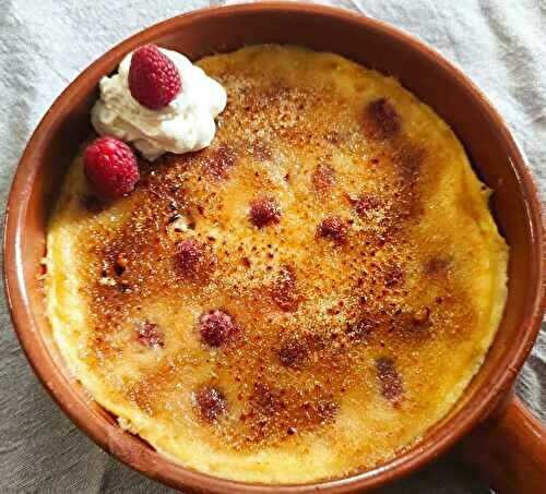 Crème brûlée aux framboises