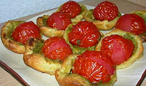 Tartelettes pesto tomates cocktails