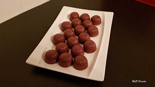 Chocolats fourrés au praliné