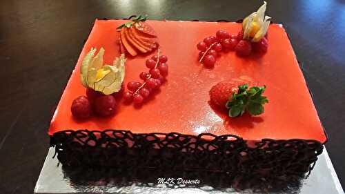 Entremet chocolat et framboise