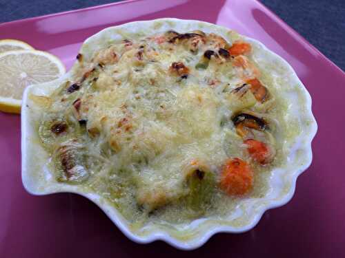 Gratinée de Moules aux Poireaux