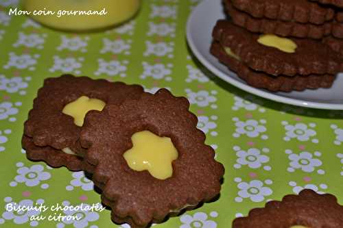 Biscuits chocolatés fourrés au citron - Mon coin gourmand