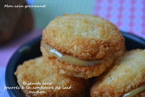 Biscuits coco fourrés ou non