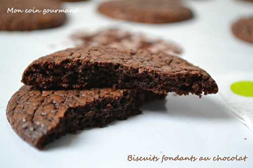 Biscuits fondants au chocolat