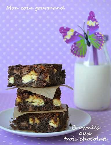 Brownies aux trois chocolats