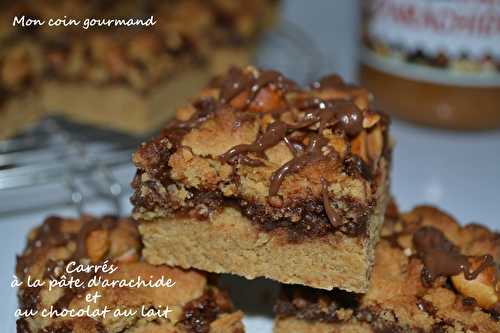 Carrés à la pâte d'arachide et au chocolat au lait