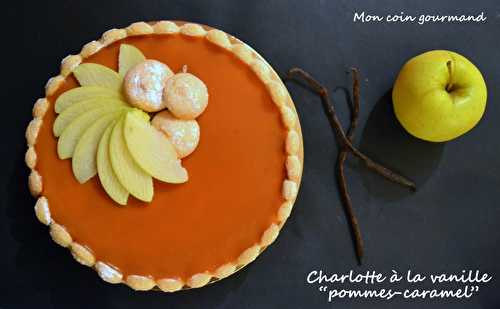 Charlotte à la vanille et pomme-caramel