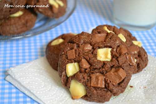 Cookies aux trois chocolats