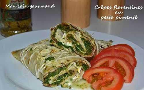 Crêpes florentines au pesto pimenté