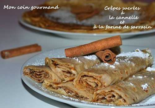 Crêpes sucrées à la cannelle et à la farine de sarrasin