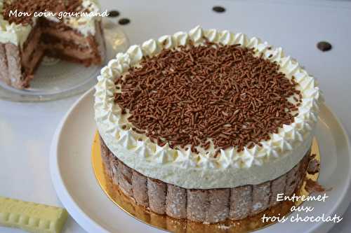 Entremet aux trois chocolats