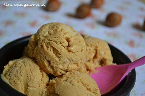 Glace praliné sans sorbetière