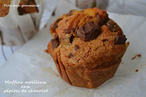 Muffins moelleux aux pépites de chocolat