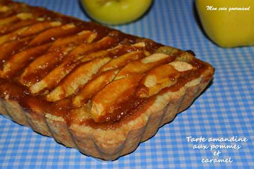 Tarte amandine aux pommes et caramel