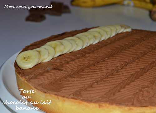 Tarte au chocolat au lait et à la banane