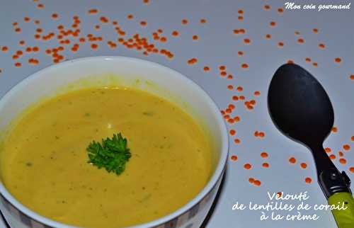 Velouté de lentilles corail à la crème